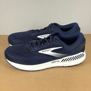 Brooks Beast GTS 24 Athletic Running Shoes Mens 16 Extra Wide Blue White Low Top
